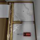 Gold Hand Towel Holder Stand Countertop, Sturdy Marble Base, Hand Towel Rack for Bathroom (Gold Brushed)