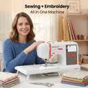 PooLin EOC03 2in1 Embroidery Machine with Sewing, Max 4" x 9.25" Area
2 Embroidery Sizes, Wi-Fi Transfer, 1-On-1 Training 130 Built-In Designs, 207 Sewing Stitches for More Projects