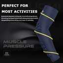 HOPEFORTH 2PCS Padded Elbow Forearm Sleeves Compression Arm Protective Support M