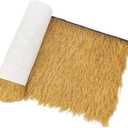 Realistic Synthetic Thatch Roll Sun-Bleached Yellow - 18 & 30 Inch Widths - Reinforced Weave for Mexican Palapa, Tiki Bars, Hawaiian Parties & Patio Decor (18 Inch Width x 4 Feet Length)