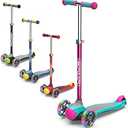 GOMO Three Wheel Scooter For Kids 2-5 Years Old - Toddler Scooter for Kids Ages 3-5 - Green 