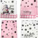 Snowman Xmas Trees Christmas Kitchen Towels Dish Towels, 18x26 Inch Daily Seasonal Winter Decoration Hand Towels Set of 4