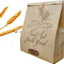 50 Pack 13.8 X 9.5 Inch Kraft Paper Bread Bags for Homemade Bread, Large Paper Bakery Bags with 50 Stickers, Eco Friendly Packaging Storage Loaf Bags for Food Storage