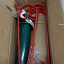 Christmas Tree Stand for Artificial Trees 4 to 8 Foot Christmas Fake Tree Holder for Green & Red Indoor Outdoor Party Christmas Tree Ornaments Fits Up to 1.4" Xmas Tree Trunks