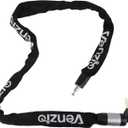 Venzio Heavy Duty Bike Chain Lock, 6mm Steel Security Chain with 2 Keys, 4FT (1200mm) Anti-Theft Bicycle Lock, Waterproof Sleeve and Zinc Alloy Cylinder for Bike, E-Bike, Scooter, Door, Fence