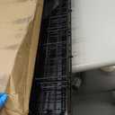 MidWest Homes for Pets 42-Inch iCrate for Large Breeds, 71-90 lbs, Double Door Folding Dog Crate with Divider Panel, Leak-Proof Tray & Secure Latches, Portable, Durable & Easy to Assemble (Black)