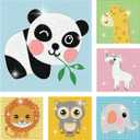 DIYGEMDOT 6 Pack Diamond Art Kits for Kids, Cute Animals Diamond Painting for Beginners, DIY 5D Gem Art for Girls & Boys Ages 6-8-10-12, Children's Christmas Gifts (6x6 inches) (Y001)
