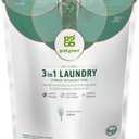 Grab Green 3-in-1 Laundry Detergent Pods, Vetiver Scent, Plant and Mineral Based, Superior Cleaning Power, Stain Remover, Brightens Clothes, 60 Count