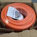 Garden Water Hose 150 ft x 5/8 in Heavy Duty, Flexible and Lightweight, Burst 600 psi, Kink-less Hybrid Rubber Pipe for Backyard, 3/4'' Brass Fittings, Orange
