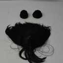 Short Black Wig with Buns for Kids Gilrs Short Black wig With Bangs Cartoon Movie Halloween Cosplay Costume Animie Wigs