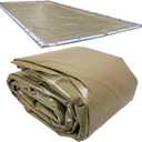 Robelle 18 x 36 ft Professional Tan Winter Pool Cover for Inground Pools, 5 ft Overlap (23 x 41 ft Cover Size), Solid 12 x 12 Scrim, 3.7 oz/yd2, Style: 571836R-ROBA