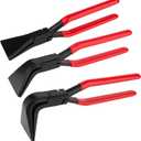 3pcs Hand Seamers Sheet Metal Tools, Bending Pliers Set with Straight, 45 and 90 Degree Heads, 60mm Jaw Width Bender Pliers Set for Bending and Flattening Sheet Metal