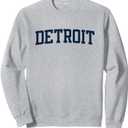 Detroit Michigan Collegiate Style Varsity Block Letter Sweatshirt Medium