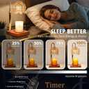 Flower Candle Warmer Lamp with Timer & Dimmer, Adjustable Height Candle Warmer, Mothers Day Birthday Gifts for Women Mom, House Warming New Home Decor, Wax Warmer with 2 Bulbs for Jar Candles
