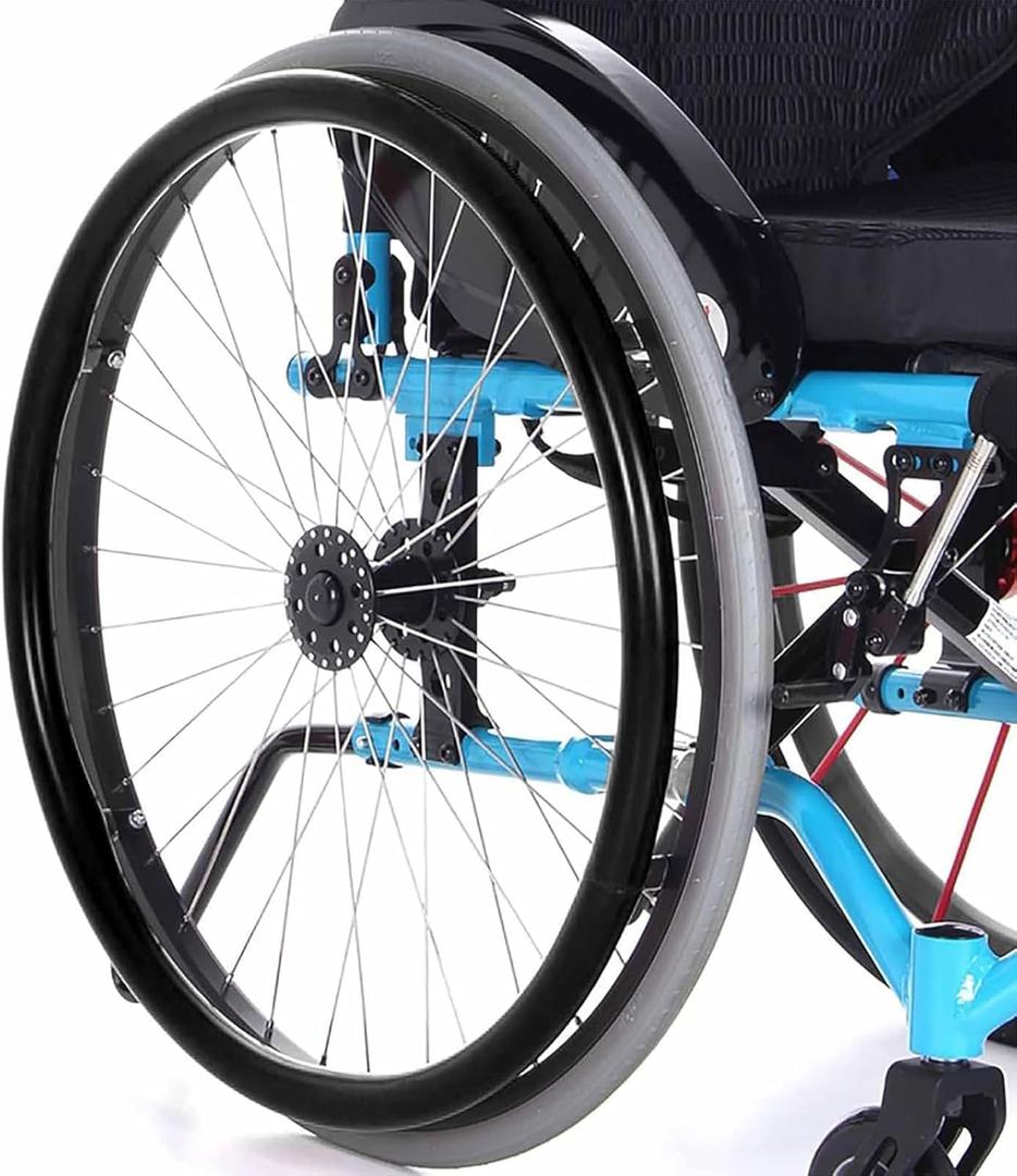 1,22in,20/22/24Inch Wheelchair Push Rim Covers 1 Pair Silicone Wheelchair Hand Push Cover Non-Slip Hand Push Cover Improve Grip and Traction, Easy to Take of and Clean