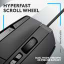 Logitech G502 X Wired Gaming Mouse - LIGHTFORCE Hybrid Optical-Mechanical Primary switches, Hero 25K Gaming Sensor, Compatible with PC - macOS/Windows - Black