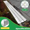 PPOLB Gutter Guards 6 Inch, Aluminum Leaf Filter Rain Gutter Covers with Screws Included, 64 PCS 216FT DIY Gutter Protection System, Heavy Duty, Fits Any Roof or Gutter Type (Mill Finish)