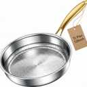 12 Inch Titanium Pans for Cooking, Pure Titanium Frying pan Hammered Design, Non-Toxic Titanium Pro Pan PFAS/PFOA/PTFE Free, Compatible for Oven, Dishwasher & All Cooktops, Fast & Even Heat