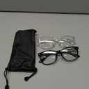 Blue Light Blocking Glasses - Fashion Square Eyeglasses, Anti UV Ray Computer Gaming Glasses Blue Blockers for Women/Men (*Black & Transparent)