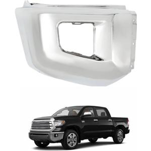 GXYWADY Front Bumper End Cap Passenger Side Right RH Chrome Steel without Parking Replacement for Tundra 2014 2015 2016 2017 2018 2019 2020 2021 Replacement for TO1005184 521120C040