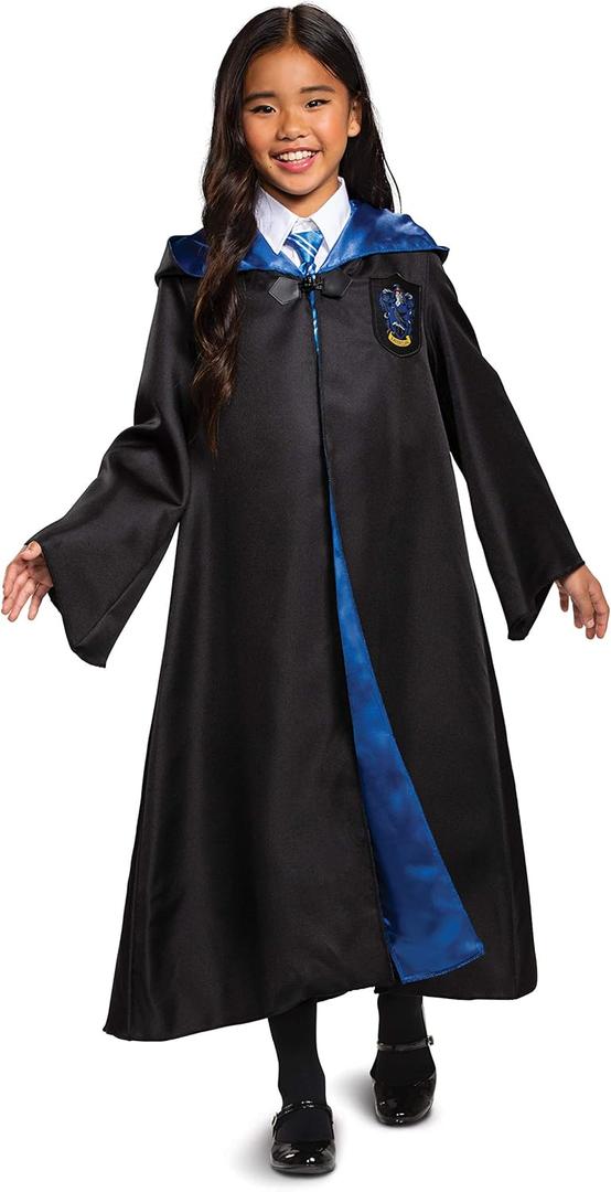 Harry Potter Robe, Official Hogwarts Wizarding World Costume Robes, Deluxe Kids Size Dress Up Accessory (Large (10-12))