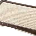 Richell Paw Trax Mesh Training Tray, Brown 25.2 x 18.9 x 1.6" | Richell Paw Trax Mesh Training Tray: Puppy Potty Pad Holder for Indoor Use, Anti-Chewing and Tearing, Ideal for Potty Training Puppies