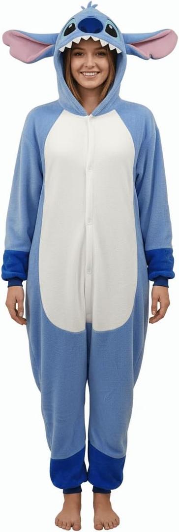 Adult Onesie Animal Pajamays Sleepwear Christmas Costumes Unisex One Piece Cosplay Suit for Women and Men (M)