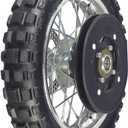 AlveyTech Rear Wheel Assembly for Razor MX500 and MX650 Dirt Rocket Bike - Replacement Kit with 2.5-10 Knobby Tread Tire, Inner Tube, Rim, Axle, Brake Rotor, 80 Tooth Sprocket, Freewheel, Chain Guard