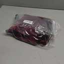 MEROKEETY Women's V Neck Wrap Velvet Maxi Wedding Guest Dress Bell Sleeve Split Bridesmaid Cocktail Party Formal Dresses (Large, Burgundy)