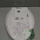KOHLER 4636-RL-0 Cachet ReadyLatch Elongated Slow Close Toilet Seat, Soft Close Toilet Seat Quiet Lid, Contoured Grip-Tight Bumpers Installation Hardware, Apartment Essentials, White