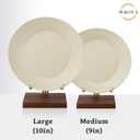 Wrova Wheat Straw Dinner Plates 9 Inch Unbreakable Set of 8 - Dishwasher & Microwave Safe Plastic Plates Reusable - Lightweight Plates for kitchen,camping,salad,appetizer - Beige