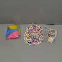 Cartoon Bunny Birthday Party Decorations Set, 12-inch Balloons, Cupcake Toppers, Banner, 15.3cm Party Supplies