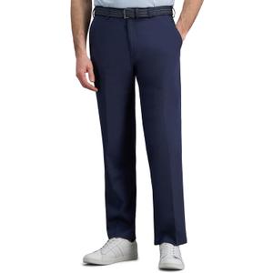 Haggar Men's Iron Free Premium Khaki Classic Fit Flat Front Expandable Waist Casual Pant Standard 44x30