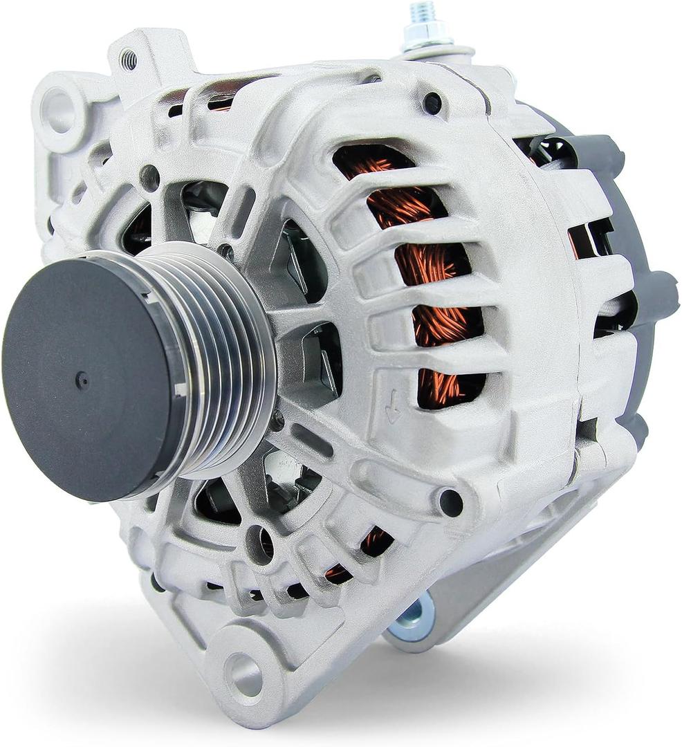 Nissan Alternator Replacement New for 2007-2012 Altima 3-Pin Sentra L4 2.5L, 07 08 09 10 11 12, 2011-2013 Rogue, 2013 Altima Coupe S, 11258N 400-40102 AVA0074 TG12C032