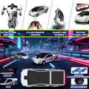 Remote Control Cyberpickup Toy Transform Robot Toy for Boys Girls 2.4Ghz RC Car 2 in 1 Transforming Truck with Light Effect 1/24 Vehicle 360 Rotation Car Birthday Charistmas Gifts for Kids