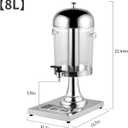 2.2 Gallon Drink Dispensers for Parties, Beverage Dispenser with Stand, Commercial Hot Cold Juice Dispenser with Ice Container and Stainless Steel Drip Trays for Beer, Water Lemonade