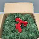 Joiedomi 19" Christmas Pre-Lit Wreath with LED Lights with Ribbon, 3 Pcs Wreaths for Front Door, Windows, Living Room, and Indoor Outdoor Christmas Decorations Window Door Wreath, Battery Operated