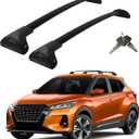 Roof Rack Cross Bars Compatible with Nissan Kicks 2017-2024, Adjustable Aluminum Heavy Duty 300 LBS Anti-Theft Lock Cargo Carrier Rooftop Crossbar Accessories for Bike, Basket, Snowboard,Luggage,Kayak