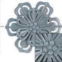 hogardeck Metal Flower Farmhouse Wall Decor, 16" Large Floral Metal Blue Wall Art for Indoor Outdoor, Boho Wall Decor for Bathroom, Living Room, Kitchen, Bedroom, Porch, Garden, Yard