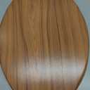 Elongated Toilet Seat Molded Wood Toilet Seat with Zinc Alloy Hinges, Easy to Install also Easy to Clean, Anti-pinch Wooden Toilet Seat by Angol Shiold (Elongated, Natural)