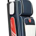 MANUEKLEAR 3 Ball Bowling Bags with Wheels, Bowling Ball Bag 3 Ball Roller with Accessory Pockets and Shoe Compartment