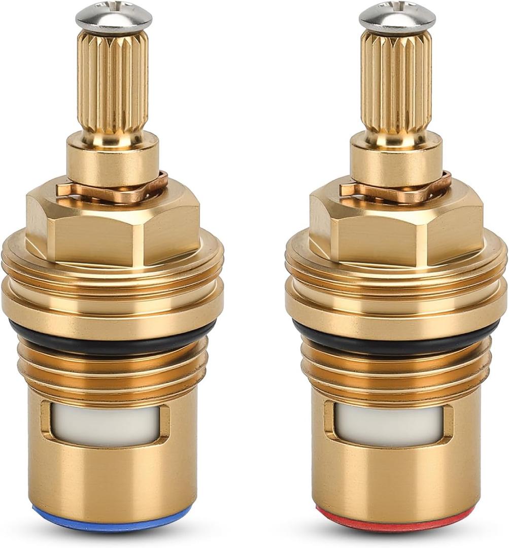 Faucet Ceramic Cartridge for Grohe 45882000 45883000, 1/2 Cold Hot Ceramic Cartridge, Brass Cartridge Replacement Parts, 2 Pack