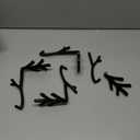 Vicenpal 4 Pcs Fireplace Stocking Garland Hanger for Mantel 2 in 1 Christmas Stocking Holder Two Hooks Durable Wrought Iron Metal Hanger with Padded for Holiday Xmas Home Shelf Decor (Retro Black)