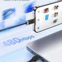 10 x Magtame USB A to USB C Cable 3.3FT, Braided StayCable Built-in Magnetic Holder for Nightstand, Desk&Car, USB Type C Data Cord with 2 Adhesive Metal Plates for iPhone 17,16