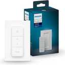 PHILIPS Hue Smart Dimmer Switch with Remote, White, 1 Pack, Turns Hue Lights On, Off, Dims or Brightens, Smart Home Control, Requires Bridge, Easy, No-Wire Installation