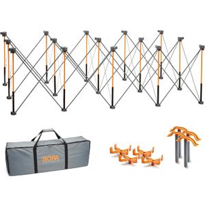 BORA Centipede 30in Folding Work Table - 48 x 96 Portable Workbench with 6000lb Capacity, 15-Strut Collapsible Work Bench for Garage, Mobile Workstation with Storage Bag - No Assembly Required CK15S