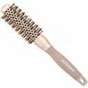 Round Brush with Boar Bristles, 1 inch Barrel, Nano Thermal Ceramic Ionic Tech for Straightening and Blow Drying, Gold
