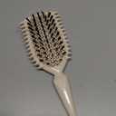 Conair Curl Define Pro Hair Brush for Curly Hair, Dual-Vent Design with Continuous Grooves, Mixed Bristles for Frizz-Free Detangling, Smoothing, and Curl Definition (Ivory)