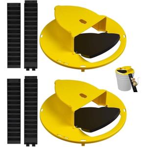 Mouse Trap Bucket with Flip Lid, Auto-Reset Humane Mouse Rat Trap Bucket Lid, 5-Gallon Bucket Compatible, Efficient for Indoor and Outdoor Use(2 Pack) a