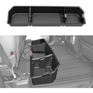 Underseat Storage Box for 2015-2024 Ford F150 Accessories SuperCrew/Crew Cab, 2017-2024 F-250/F-350/F-450/F-550 Super Duty, Rear 2-in-1 Truck Organizer Underseat Storage Bin